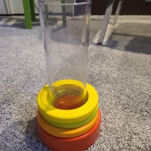 Lovevery clear tube with stacking rings